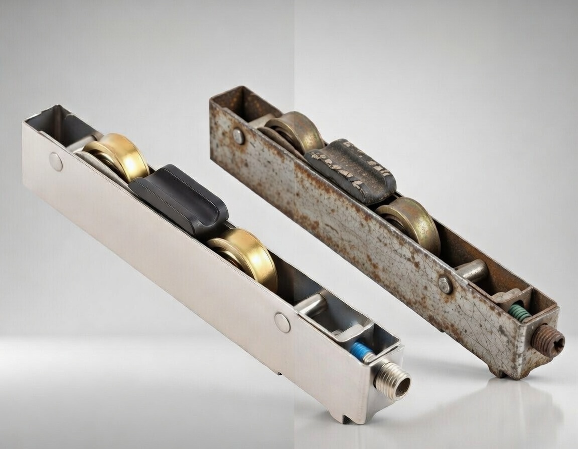  Ochrana válečků posuvných dveří před povětrnostními vlivy a nečistotami